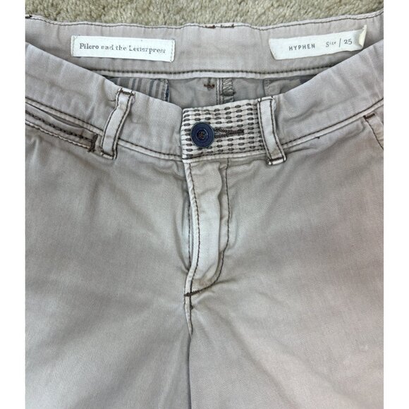 Pilcro & The Letterpress Women's Hyphen Beige Khaki Casual Shorts Size 25 - Picture 4 of 15